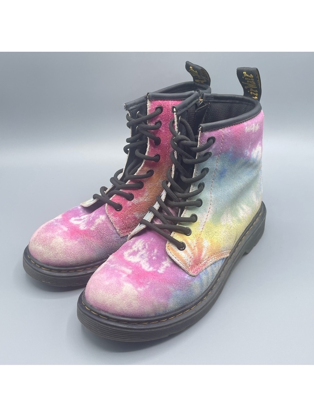 Dr. Martens Multicolor Tie-Dye Combat Boots